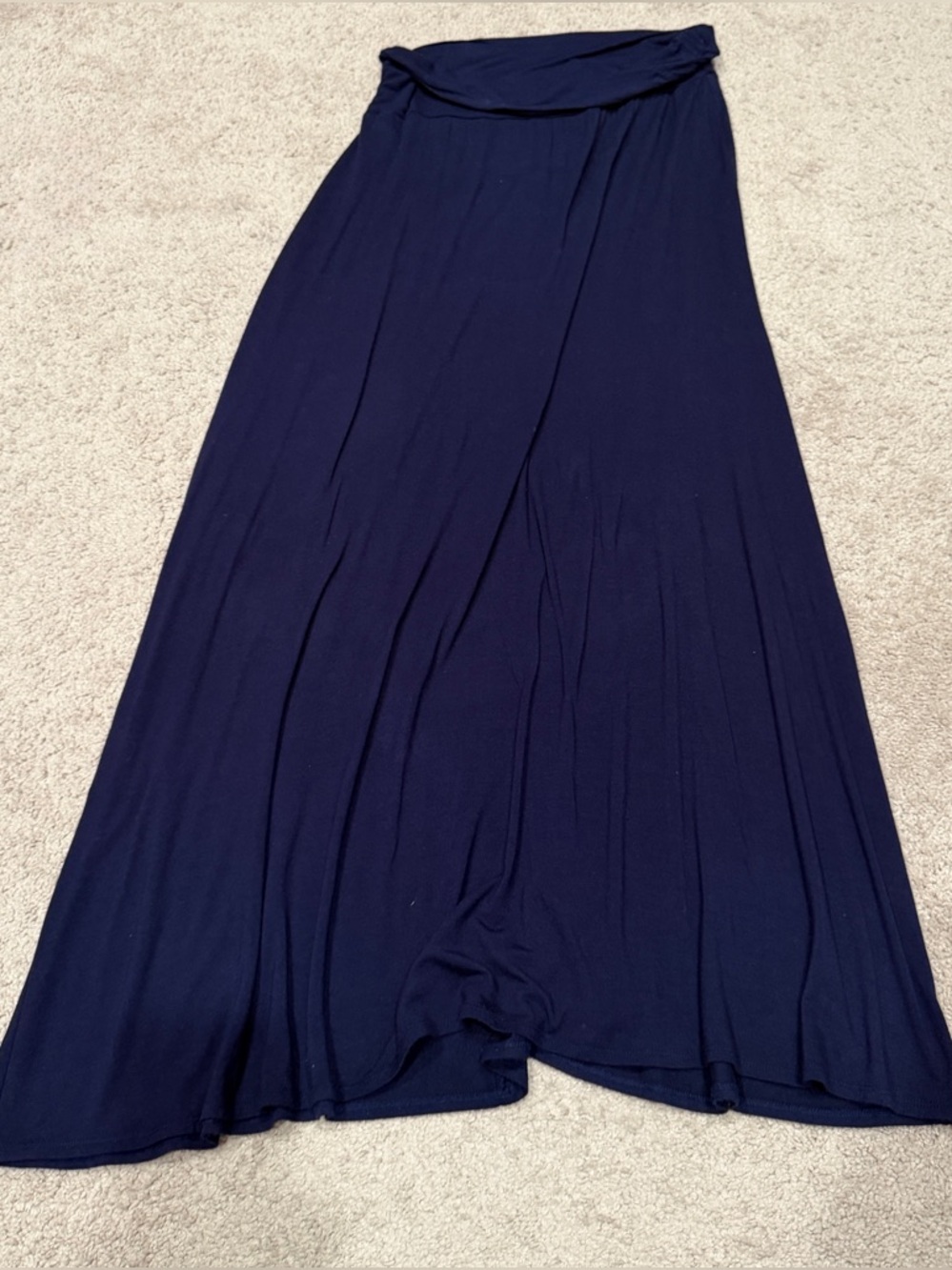 AB Studio Navy Blue Maxi Skirt